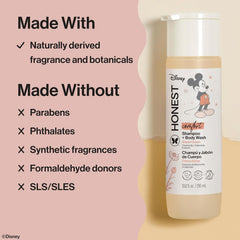 The Honest Company 2-in-1 Cleansing Shampoo Body Wash, Gentle Enough for Baby Dermatologist Tested Tear-free Hypoallergenic Disney’s Mickey Mouse Comfort Sweet Cream 10 fl oz