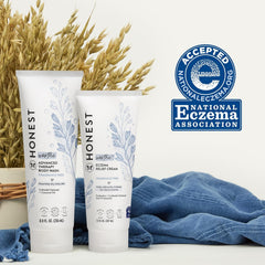The Honest Company Eczema Soothing Therapy Cleansing Body Wash, Naturally Derived Gentle for Baby, Prebiotics Colloidal, Oatmeal, 8 oz