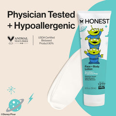 The Honest Company Moisturizing Face + Body Lotion, Fast Absorbing, Dermatologist Tested, Hypoallergenic, Disney and Pixar's Toy Story, Sensitive Fragrance Free