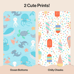 The Honest Company Comfort Dry Disposable Diapers for Sensitive Skin, Hypoallergenic, Fragrance-Free, Summer '25 Seasonal Prints, Club Box, Size 5 (27 lbs), 44 Count
