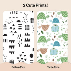 The Honest Company Comfort Dry Disposable Daytime Diapers for Sensitive Skin, Hypoallergenic, Fragrance-Free, Turtle Time + Pattern Play, Club Box Size 2 (12-18 lbs), 72 Count