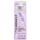 The Honest Company 2-in-1 Cleansing Shampoo Body Wash Refill Carton Gentle for Baby, Naturally Derived, Tear-free, Hypoallergenic, Lavender Calm, 32 fl oz (Pack of 6)