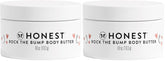 The Honest Company Mama Rock Bump Body Butter Moisturizing Stretch Mark Cream,Shea Avocado Oil,Vitamin E,Hypoallergenic and Dermatologist Tested,4 oz,(Pack of 2)