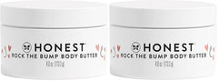 The Honest Company Mama Rock Bump Body Butter Moisturizing Stretch Mark Cream,Shea Avocado Oil,Vitamin E,Hypoallergenic and Dermatologist Tested,4 oz,(Pack of 2)