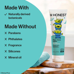 The Honest Company Moisturizing Face + Body Lotion, Fast Absorbing, Dermatologist Tested, Hypoallergenic, Disney and Pixar's Toy Story, Sensitive Fragrance Free