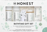 The Honest Company Fragrance-Free Bathtime Gift Set, Hypoallergenic, Bath Essentials for Sensitive Skin, Shampoo and Body Wash, Face Lotion, Bubble Bath, Conditioner, Wash Cloth