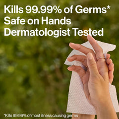 The Honest Company Lavender Sanitizing Wipes, Kills 99.99% of Germs, Safe for All Hands, Antibacterial, Dermatologist Tested, 50 Count
