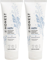 The Honest Company Eczema Soothing Therapy Cleansing Body Wash,Naturally Derived Gentle for Baby,Prebiotics Colloidal,Oatmeal,8 oz,(Pack of 2)