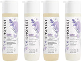 The Honest Company Baby Shampoo, Body Wash & Conditioner Duo, 2-in-1 Cleansing, Silicone-Free, Naturally Derived, Lavender Calm Scent, 10 fl oz (Pack of 4)