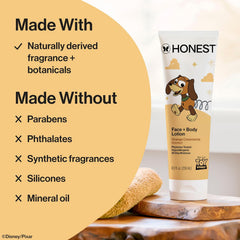 The Honest Company Moisturizing Face + Body Lotion, Fast Absorbing, Dermatologist Tested, Hypoallergenic, Disney and Pixar's Toy Story, Orange Creamsicle