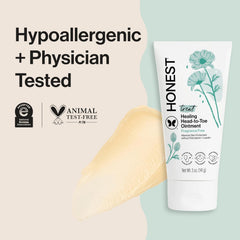 The Honest Company Head to Toe Multi-Purpose Healing Ointment, Safe for Sensitive Skin, Hypoallergenic, Fragrance-Free, Vegan, 5 oz