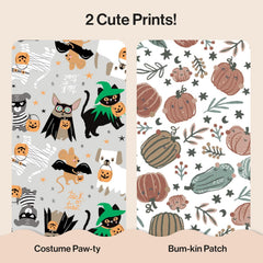 The Honest Company Comfort Dry Disposable Daytime Diapers for Sensitive Skin, Hypoallergenic, Fragrance-Free, Fall '25 Seasonal Prints, Club Box, Size 5 (27 lbs), 44 Count