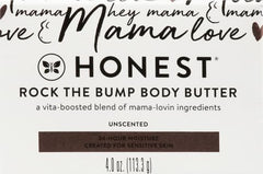The Honest Company Mama Rock Bump Body Butter Moisturizing Stretch Mark Cream,Shea Avocado Oil,Vitamin E,Hypoallergenic and Dermatologist Tested,4 oz,(Pack of 2)