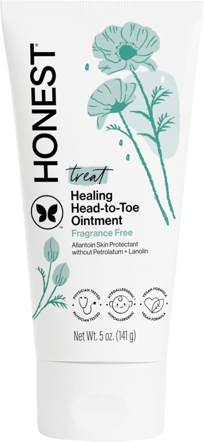 The Honest Company Head to Toe Multi-Purpose Healing Ointment, Safe for Sensitive Skin, Hypoallergenic, Fragrance-Free, Vegan, 5 oz