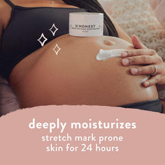 The Honest Company Mama Rock Bump Body Butter Moisturizing Stretch Mark Cream, Shea Avocado Oil, Vitamin E, Hypoallergenic and Dermatologist Tested, 4 oz