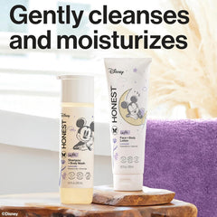 The Honest Company 2-in-1 Cleansing Shampoo and Body Wash Face Lotion Bundle Disney Design Gentle Enough for Baby Dermatologist Tested Calm Lavender 18.5 fl oz