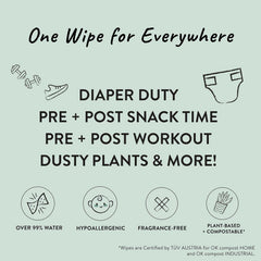 The Honest Company Hypoallergenic Multi-Use Baby Wipes for Sensitive Baby Skin, Terrazzo, 36 Count