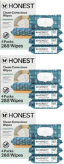 The Honest Company Hypoallergenic Multi-Use Baby Wipes for Sensitive Baby Skin, Balance Blues, 288 Count (Pack of 3)