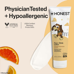 The Honest Company Moisturizing Face + Body Lotion, Fast Absorbing, Dermatologist Tested, Hypoallergenic, Disney and Pixar's Toy Story, Orange Creamsicle