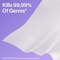 The Honest Company Lavender Sanitizing Wipes, Kills 99.99% of Germs, Safe for All Hands, Antibacterial, Dermatologist Tested, 50 Count